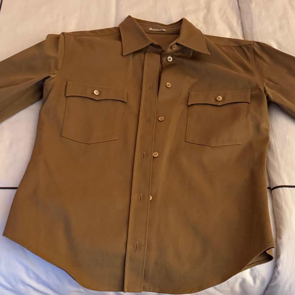 Miu Miu Tan Collared Shirt